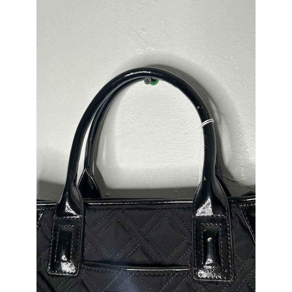 VERA BRADLEY Black Espresso Trimmed Trapeze Quilted Crossbody Top Handle Purse - Picture 8 of 16